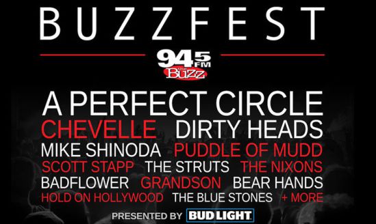 Fall Buzzfest: A Perfect Circle, Chevelle, The Struts, Mike Shinoda, Scott Stapp & Dirty Heads